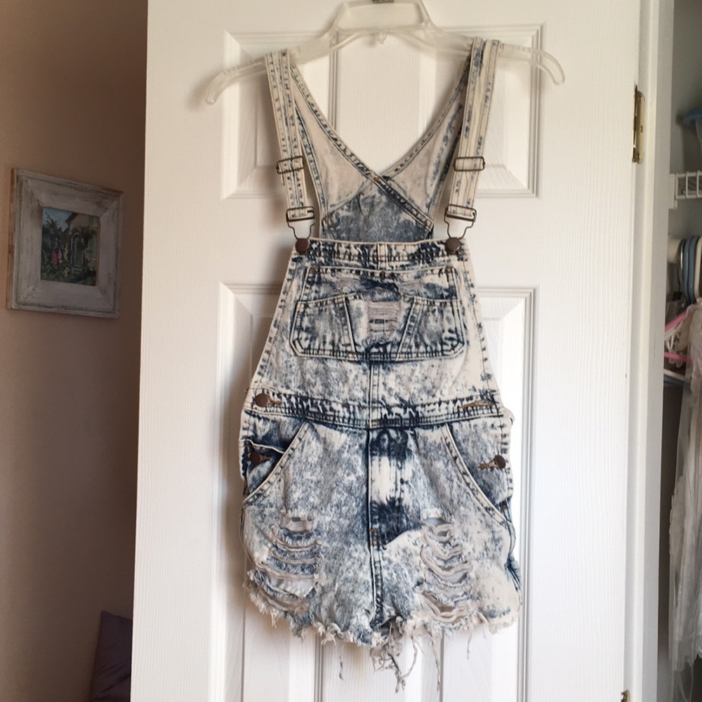Acid Was Distressed Overalls